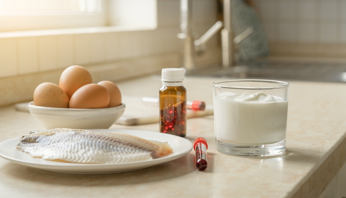 B12 vitamini kaynakları ve kan testi örneği