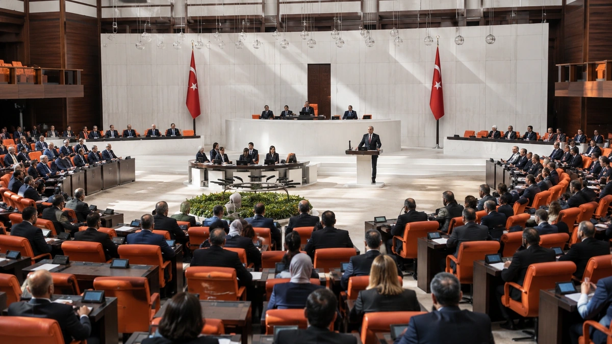 Genel kurul salonunda çalışmalarını sürdüren milletvekilleri